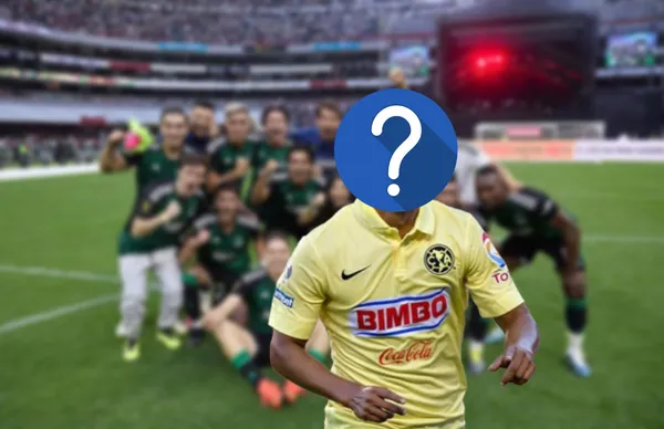 Jugador del América con el rostro tapado y de fondo celebrando/ Foto El Universal.