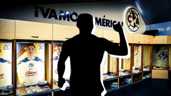 Jugador en el vestidor del América