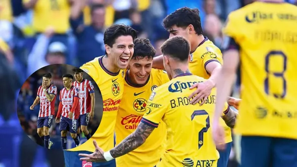 Jugadores Chivas y América (Foto tomada de: MexSport)