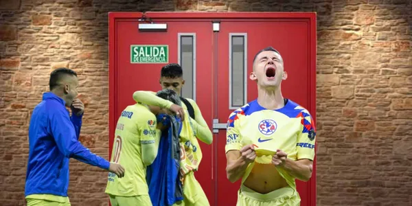 Jugadores de América en la puerta de salida/FOTO: Récord