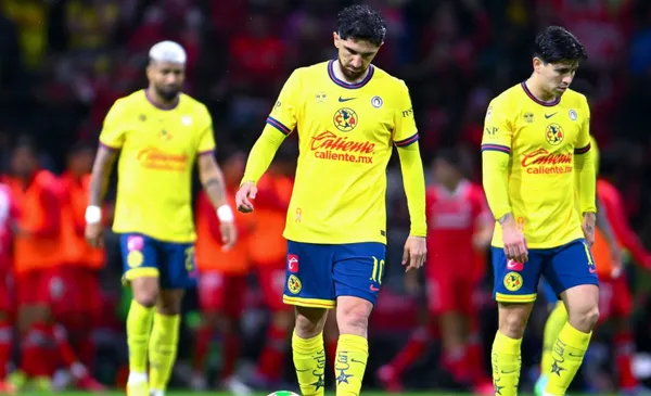 Jugadores de América salen derrotados tras gol de Toluca (Fuente: Mexsports)