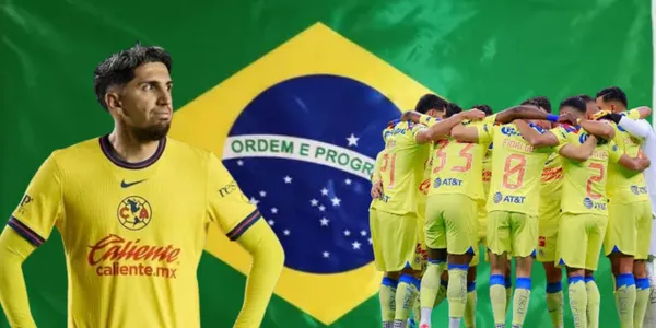 Jugadores de América y bandera de Brasil/FOTO: Mexsport