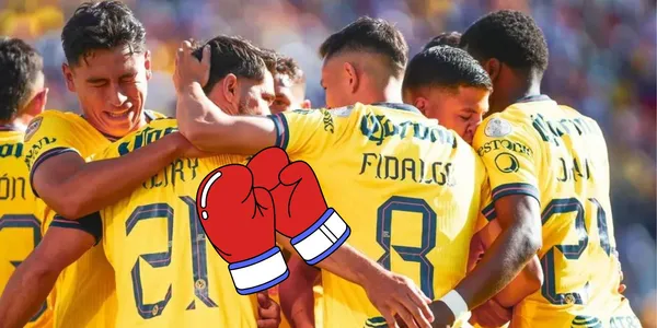 Jugadores de América y guantes de box/FOTO: Mexsport