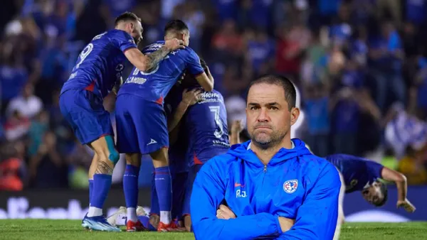 Jugadores de Cruz Azul y André Jardine