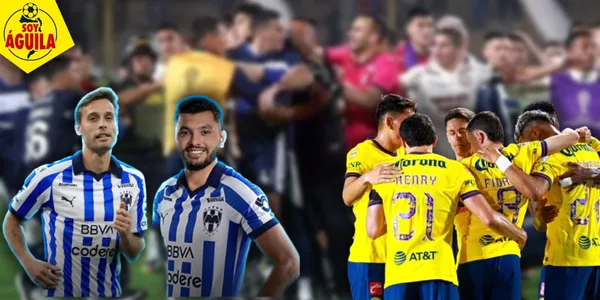 Jugadores de Rayados y del América (Fuente: MEXSPORT)