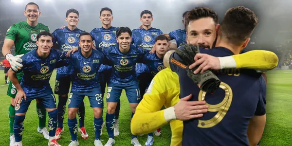 Jugadores del América con Lloris y Giroud (Fuente: MEXSPORT)