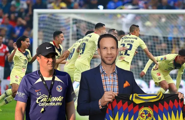 Jugadores del América corriendo/ Luis Roberto Alves y André Jardine/ Foto Depor.