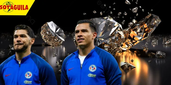 Jugadores del América durante protocolo de la Liga MX (Fuente: Mediotiempo)