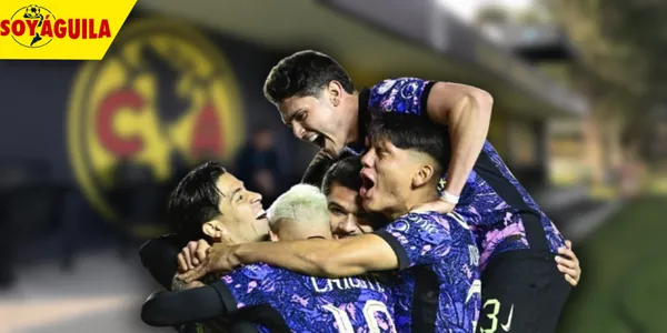 Jugadores del América festejando el triunfo ante Santos (Fuente: TUDN)
