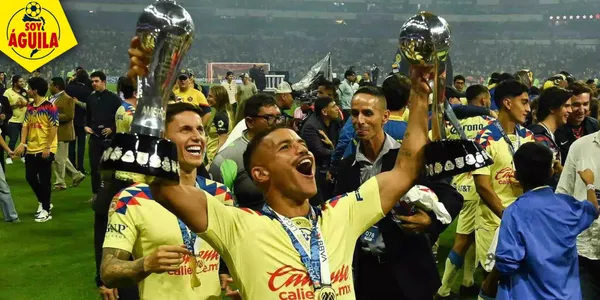 Jugadores del América levando el título de Liga MX (Fuente: MEXSPORT)