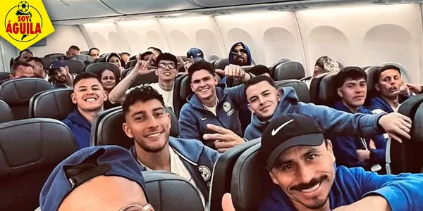 Jugadores del América viajando a USA (Fuente: Club América)