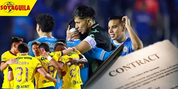 Jugadores del América y Cruz Azul (Fuente: MEXSPORT)