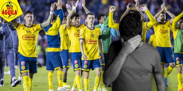 Jugadores del América y despedido (Fuente: MEXSPORT)