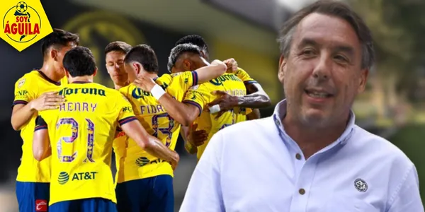 Jugadores del América y Emilio Azcárraga (Fuente: MEXSPORT)
