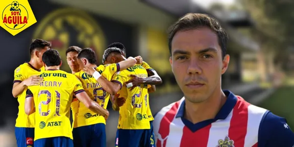 Jugadores del América y Sebastián Córdova con la playera de Chivas (Fuente: MEXSPORT)