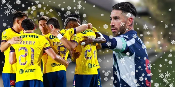 Jugadores del América y Sergio Ramos / Foto: MEXSPORT