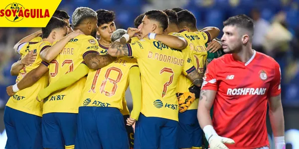 Jugadores del América y Tiago Volpi (Fuente: MEXSPORT)