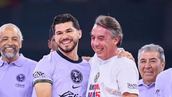 Jugadres América y Emilio Azcárraga (Foto tomada de: MexSport)