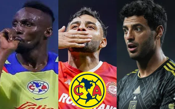 Julián Quiñones, Alexis Vega y Carlos Vela.