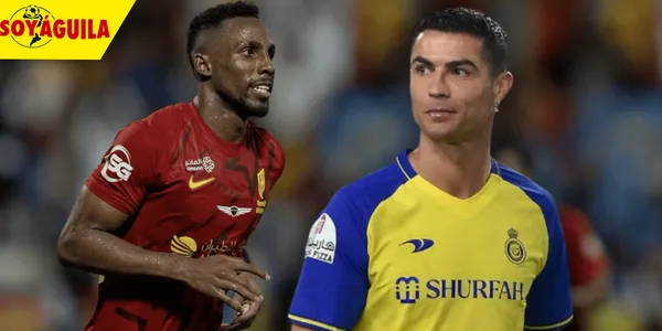 Julián Quiñones y Cristiano Ronaldo (Fuente: MEXSPORT)