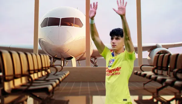 Kevin Álvarez en el aeropuerto