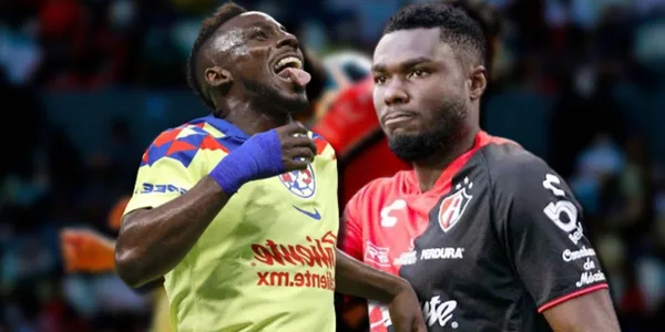 La reacción de Julián Quiñones ante el gol del Atlas al América