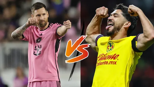 Lionel Messi del Inter de Miami y Henry Martín del América - Foto: Captura de pantalla
