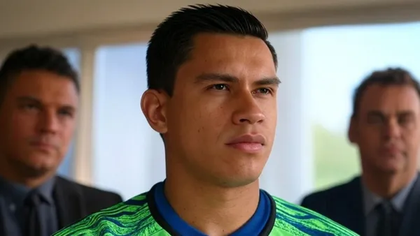 Luis Ángel Malagón, creado con IA; de fondo Faitelson y Andrés Vaca - Foto: Grok