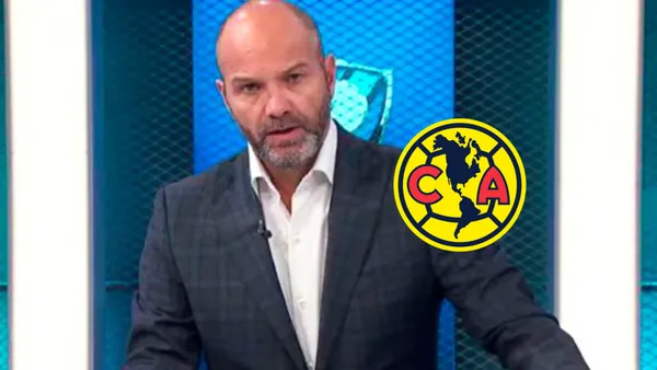 Luis García con escudo del América