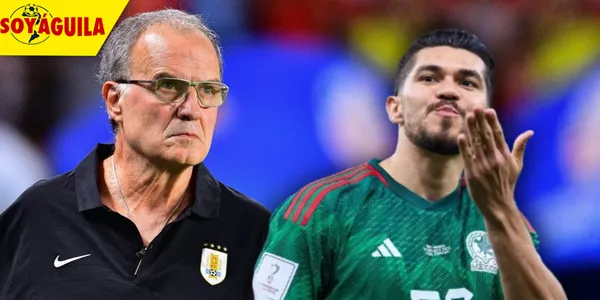 Marcelo Bielsa y Henry Martín (Fuente: MEXSPORT)