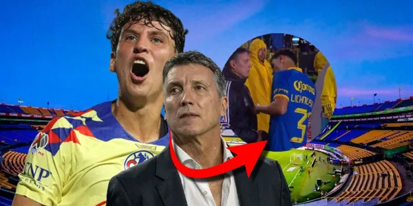 Momentos previos al silbatazo inicial ambos tuvieron sus dimes y diretes.