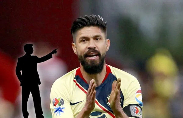 Oribe Peralta y silueta apuntando/ Foto Soy Fútbol.