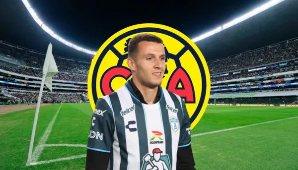 Ousama Idrissi con el escudo del América