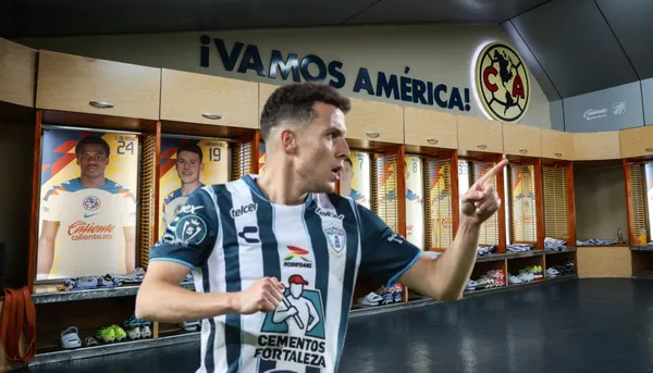 Oussama Idrissi en el vestidor del América