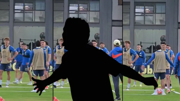 Pele en Caapa con jugadores del América