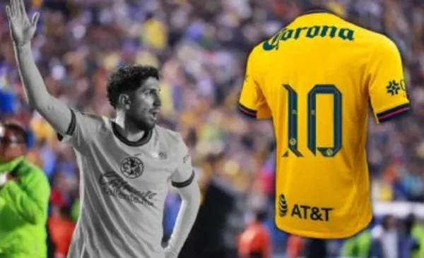 Playera 10 América, de fondo, Diego Valdés en gris (Fuente: Pasión Águila)