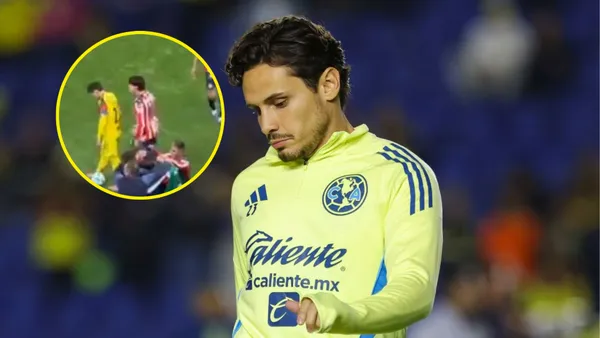 Raphael Veiga fue increpado por jugador de Chivas.