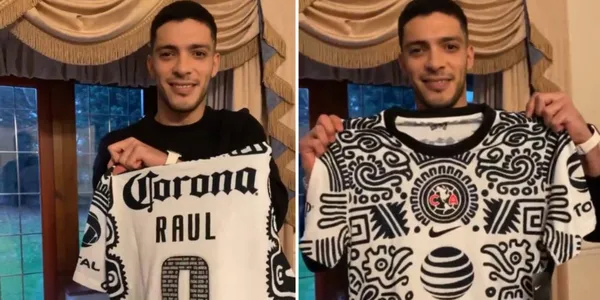 Raúl Jiménez con la playera del América / Foto: IG de Raúl Jiménez