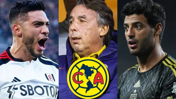 Raúl Jiménez, Emilio Azcárraga y Carlos Vela.