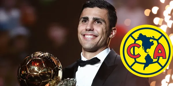 Rodri con el balón de Oro y escudo de América/FOTO: BBC