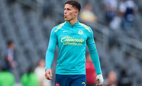 Rodríguez en un calentamiento con el América (Fuente: Mexsports)