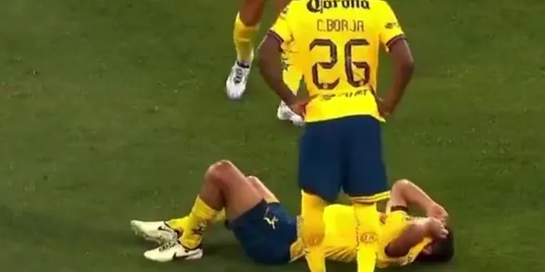 Sebastián Cáceres lesionado (foto: internet)