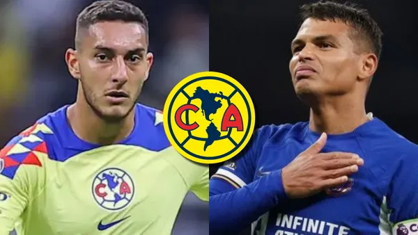 Sebastián Cáceres y Thiago Silva.