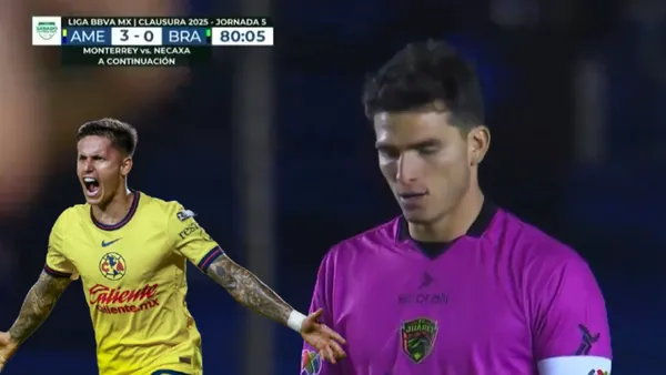 ´Sebastián Jurado sufriendo al América - Foto: Captura de pantalla