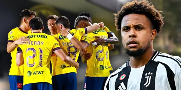 Weston McKennie y jugadores del América (Fuente: Juventus / MEXSPORT)