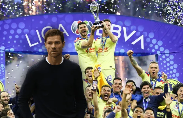 Xabi Alonso y jugadores del América levantando título/ Foto N Plus.