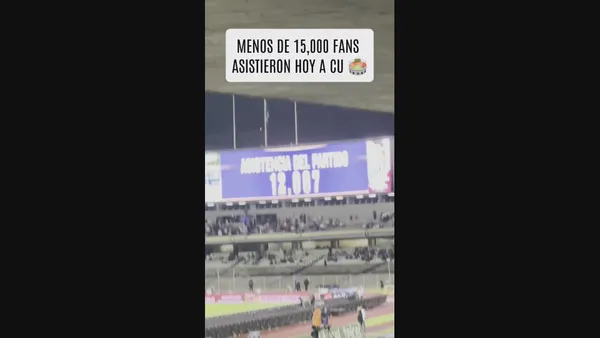Pumas no llena el estadio.