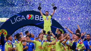 Club América celebrando el título