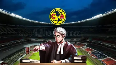 Estadio Azteca casa del América junto con un juez