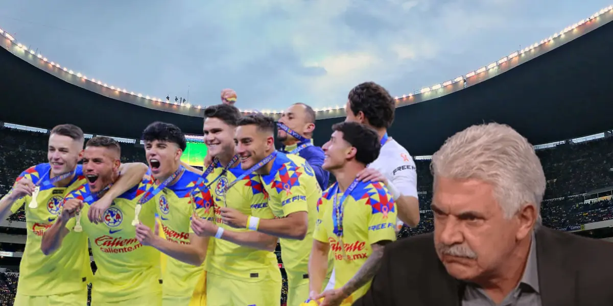 Jugadores del América celebrando y Ricardo Ferretti molesto/ Foto Marca.